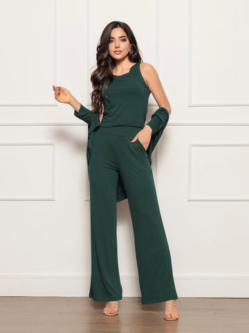 Cardigan e Pantalona Verona - Coleção Nuvem Brasileira